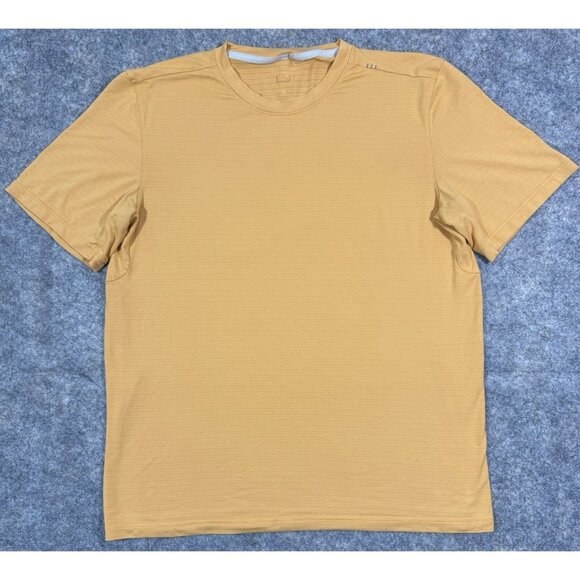 Lululemon License To Train Shirt Mens Size Large Drysense Short Sleeve Orange - Picture 1 of 9